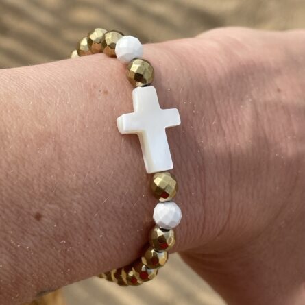 Bracelet Nacre "Croix" – Image 3