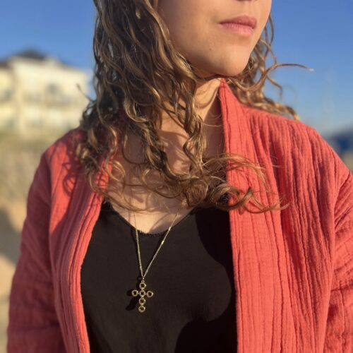 collier sautoir croix