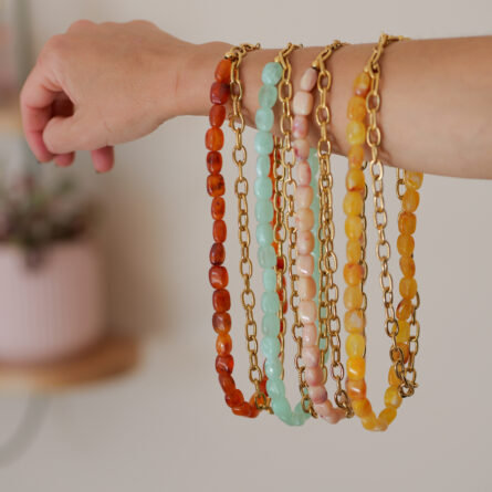 Collier Carla Jaune et Doré – Image 2