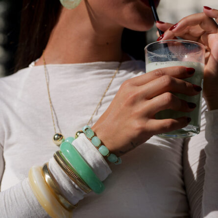 Bracelet "Lila" vert d'eau – Image 3